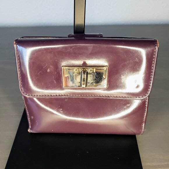 Gucci Bifold Wallet - Purple Patent Leather w/ Silver Hardware (Tom Ford Era) - Picture 1 of 14